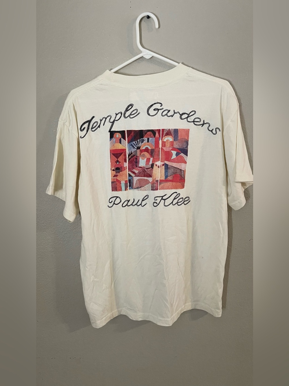 PacSun Temple Gardens Paul Klee Graphic Tee - Cream with Multicolor Print